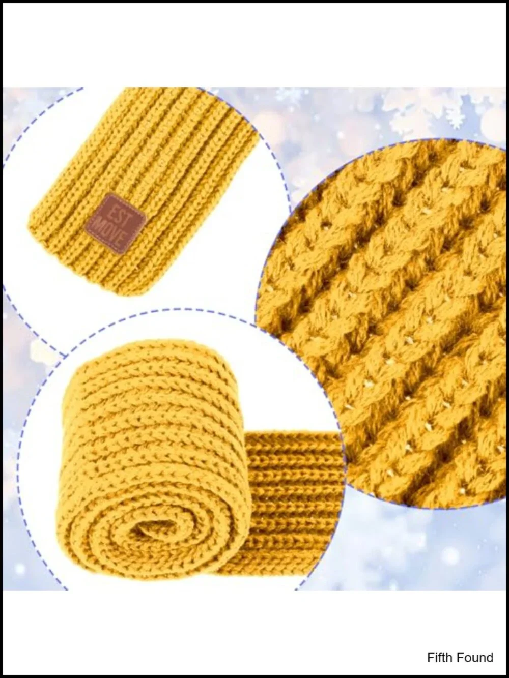Abeillo Kids Winter Knit Scarf Soft Knitted Neck Warmer Wrap for Boys Girls